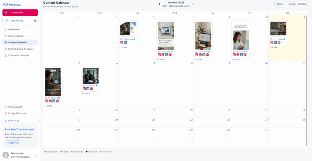 content calendar